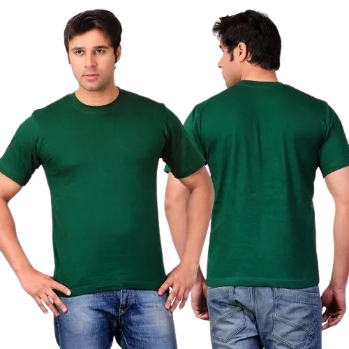 Green Cotton T-Shirts - Light Weight and Breathable 100% Pure Fabric | Short Sleeves O-Neck Adult Male Available in Sizes S M L XL