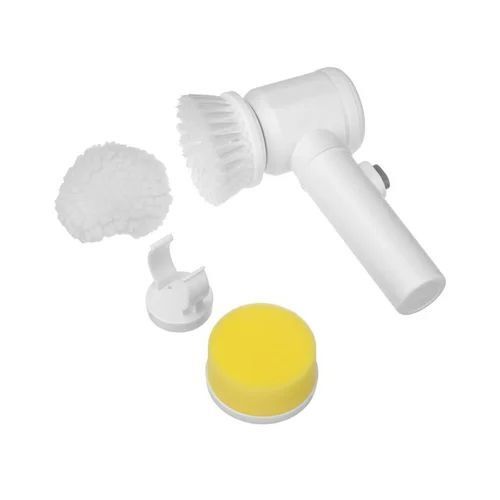 Home Kitchen Electric Cleaning Brush - New Condition, Premium Quality, White and Yellow Color | Cordless Operation, Multiple Brush Heads, Lightweight Build