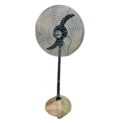 Industrial Tent Fan - 450 Mm Sweep Size, 18 Inch Height | Metal Body, Metal Blades, Black Color, 60 Watt Power, Floor Installation, 1 Year Warranty
