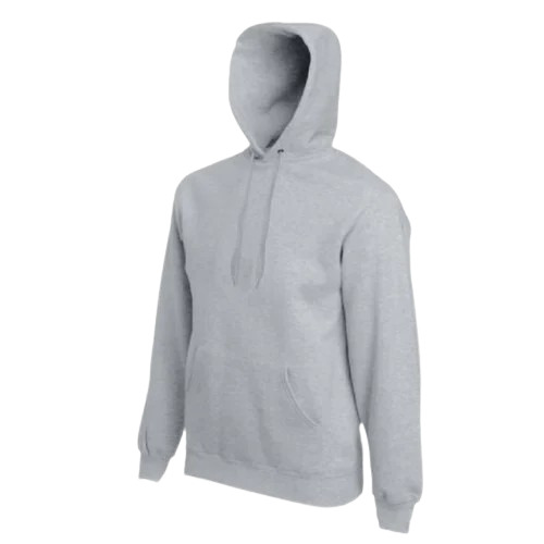 Men Hooded Sweatshirt - Cotton, Customized Chest and Waist Sizes, Grey | Very Good Quality, Washable, Light Weight, Breathable, Long Sleeves, Standard Collar, Casual Wear for Winter