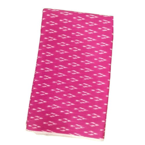 Pink Pochampally Mercerized Cotton Fabric