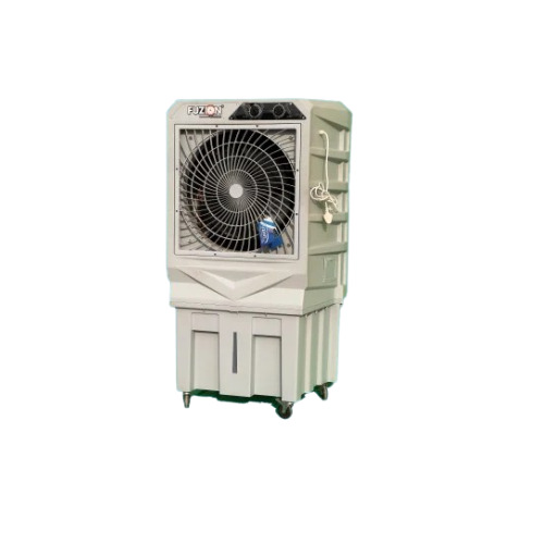 FUZION Desert Air Cooler - 100 LTR Capacity 2-5 Feet Height | Floor Standing High Air Throw Coverage 40-60 ft Manual Cleaning Plastic Material Available in Black White Blue Red