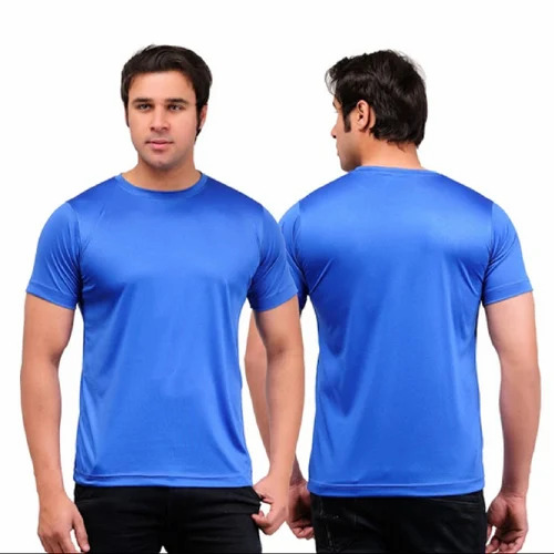 Poly Dri Fit T Shirts - Poly, Sizes L/M/S/XL, Blue Color | Lightweight, Breathable, O-Neck, Short Sleeves, 100% Washable, Very Good Quality