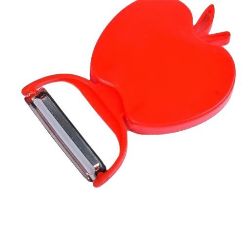 Stainless Steel Apple Shaped Folding Peeler - Compact Design, Ergonomic Handle , Foldable Blade for Easy Storage