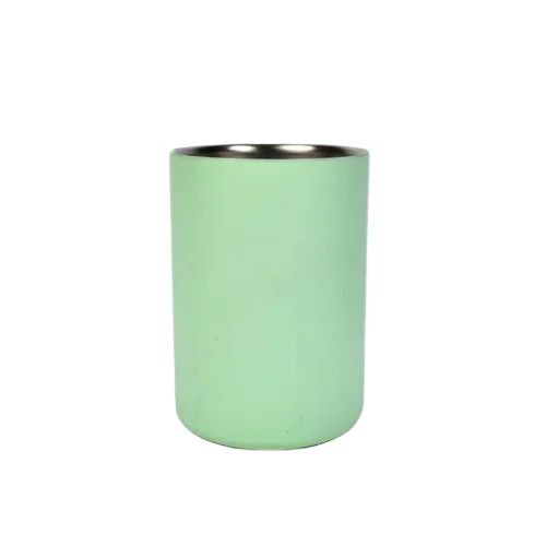 Stainless Steel Vacuum Glass - 500 Ml , Green Color, Round Shape | Compact Design, Ergonomic Handle, Durable Build, Non-slip Grip, Lightweight Structure