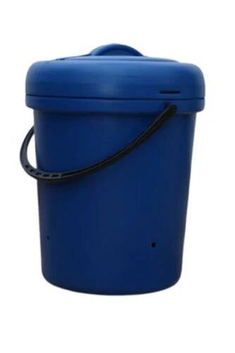 10 L Blue Plastic Dustbin - Durable Plastic, Spacious Capacity, Easy to Clean Lid with Handle | Premium Quality Dark Blue Design