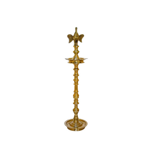 Brass Garud Vilakku Diya - 25 Inch, Golden Antique Style | Durable Metal Finish, Ideal for Pooja and Hinduism Themes