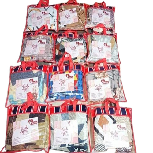 Fitted Bed Sheet - Polycotton Material, Double Size, Red Color, Floral Print Design | Premium Quality, Optimum Comfort, Washable