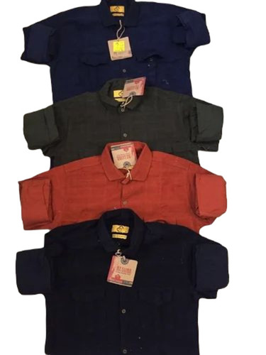 Full Sleeve Mens Printed Shirt - Cotton Linen Blend, Regular Fit, Customizable Chest Size, All Colors, Lightweight and Breathable