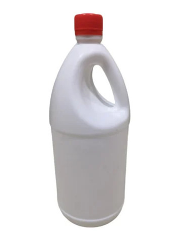 Hdpe Side Handle Bottle - 1 Litre, White | Suitable for Chemical Storage, Screw Cap Design, Convenient Side Handle