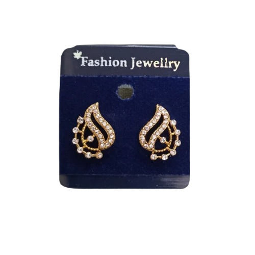 Ladies Golden Stud Earrings