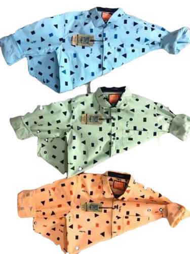 Mens Printed Shirt - Lightweight Satin, Regular Fit | Breathable, Full Sleeves, Button Down Collar, All Colors Available, Perfect for Summer and Winter