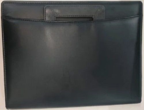 Plain Black Leather Folder