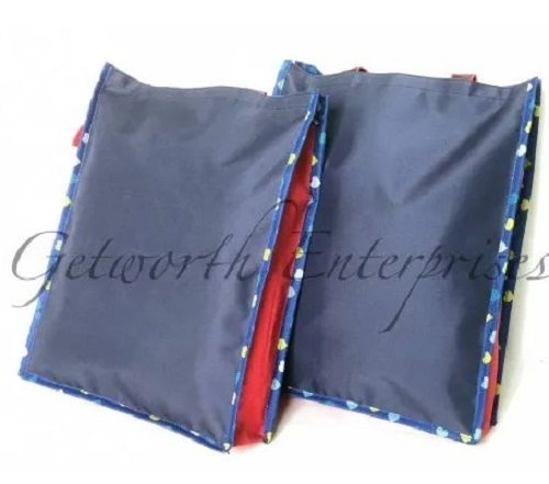 Plain Rexine Zipper Printed Shopping Bags