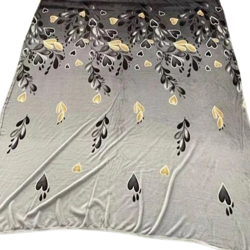 Warm Winter Bed Sheets - Premium Quality Woolen Double Size with Cotton Floral Print | Machine Washable Optimum Comfort for Home Use