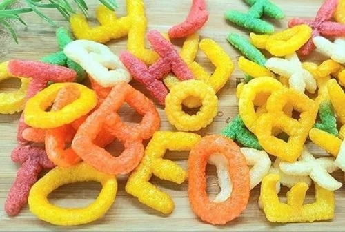 Alphabetical Fryum - Fried, Box Packaging | Crunchy, Tasty, Lightly Seasoned, Ready-to-Eat Fun, Golden-Brown, Snackable Treats