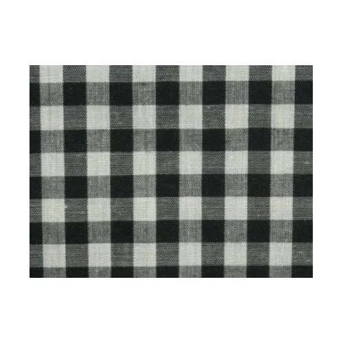 Black and White Check Shirting Fabric
