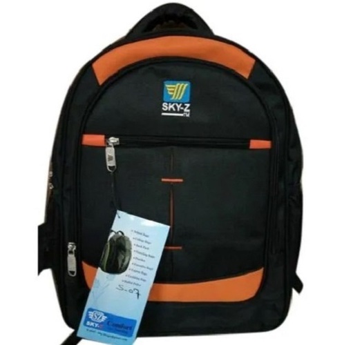 Black Polyester Laptop Backpack - Spacious Design with Easy Carry Feature, Available in Various Sizes and Colors