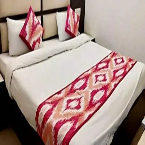 Blue White Bed Runner