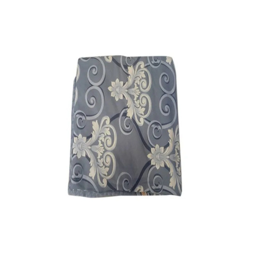 Cotton Floral Print Bed Sheet - 90 x 100 Inch, Grey Color, Shrink Resistant, Machine Washable, Rectangular Shape