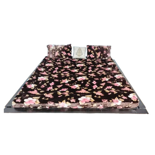 Flannel Fitted Bed Sheet - 90 x 100 Inch, Assorted Color | Shrink Resistant, Machine Washable, Flower and Checks Pattern