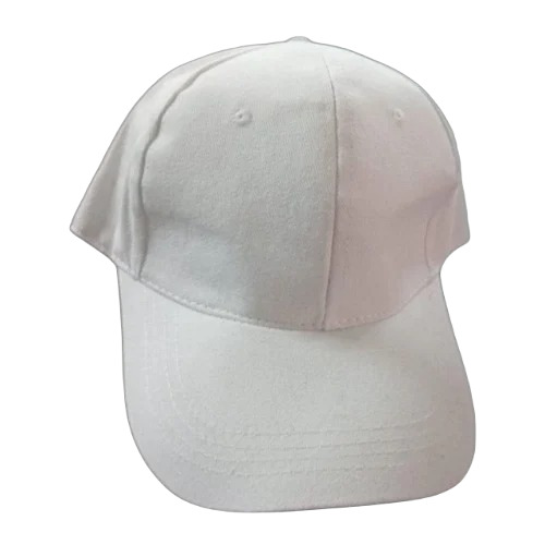 Men Sports Cap - Cotton Material Free Size | White Color Casual Wear Sporty Design Handwash Care Standard Pattern for Adults