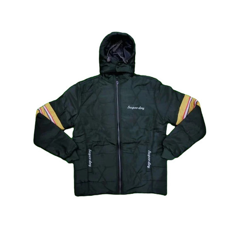 Mens Jacket - Superior Quality, Regular Fit in Black | Very Warm, Double Pockets, Washable, Breathable, Anti-Wrinkle, Quick Dry, Full Sleeves, Zipper Closure, Hooded Design
