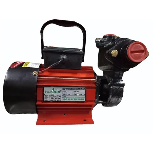 Monoblock Pumps - Stainless Steel & Cast Iron, Red and Black Finish - Compact Design, Low Power Consumption, Thermal Overload Protection, Corrosion Resistant