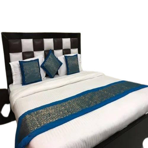 Multicolor Bed Runner - 100% Cotton, Full Size, Multicolor | Features: Disposable, Plain Dyed Pattern, Includes Dupin Silk and Jacquard Elements
