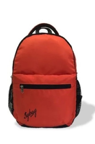 Nylon Orange Laptop Backpack - Nylon, Various Sizes Available, Red | Easy to Carry, Very Spacious, Delivered on Time, Quality Tested