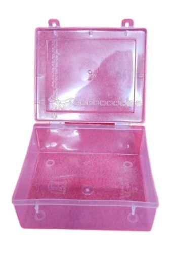 Polypropylene Medicine Square Box - 5x5x2.5 Inch, Transparent Plastic, Lightweight, Compact Size, Leak-Proof Clear Container, Versatile Use