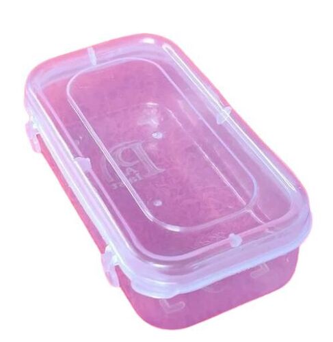 Polypropylene Rectangular Jewelry Box - 4x2x2 Inch Transparent Plastic Medicine Square Box | Compact, Leak-Proof, Lightweight, Versatile Use