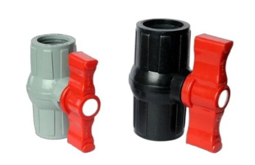 PVC Ball Valve - 1/2 Inch, Threaded Connection | High Pressure, Water Media, Multi-Color Design