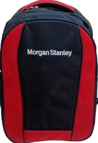 लाल और काला पॉलिएस्टर लैपटॉप बैग