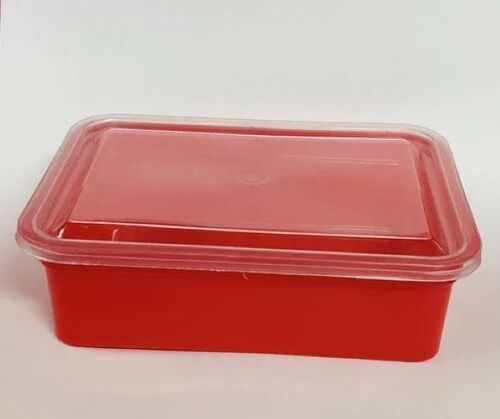 Red Plastic Rectangular Sweet Box