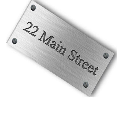 Steel Name Plates - Color: Silver