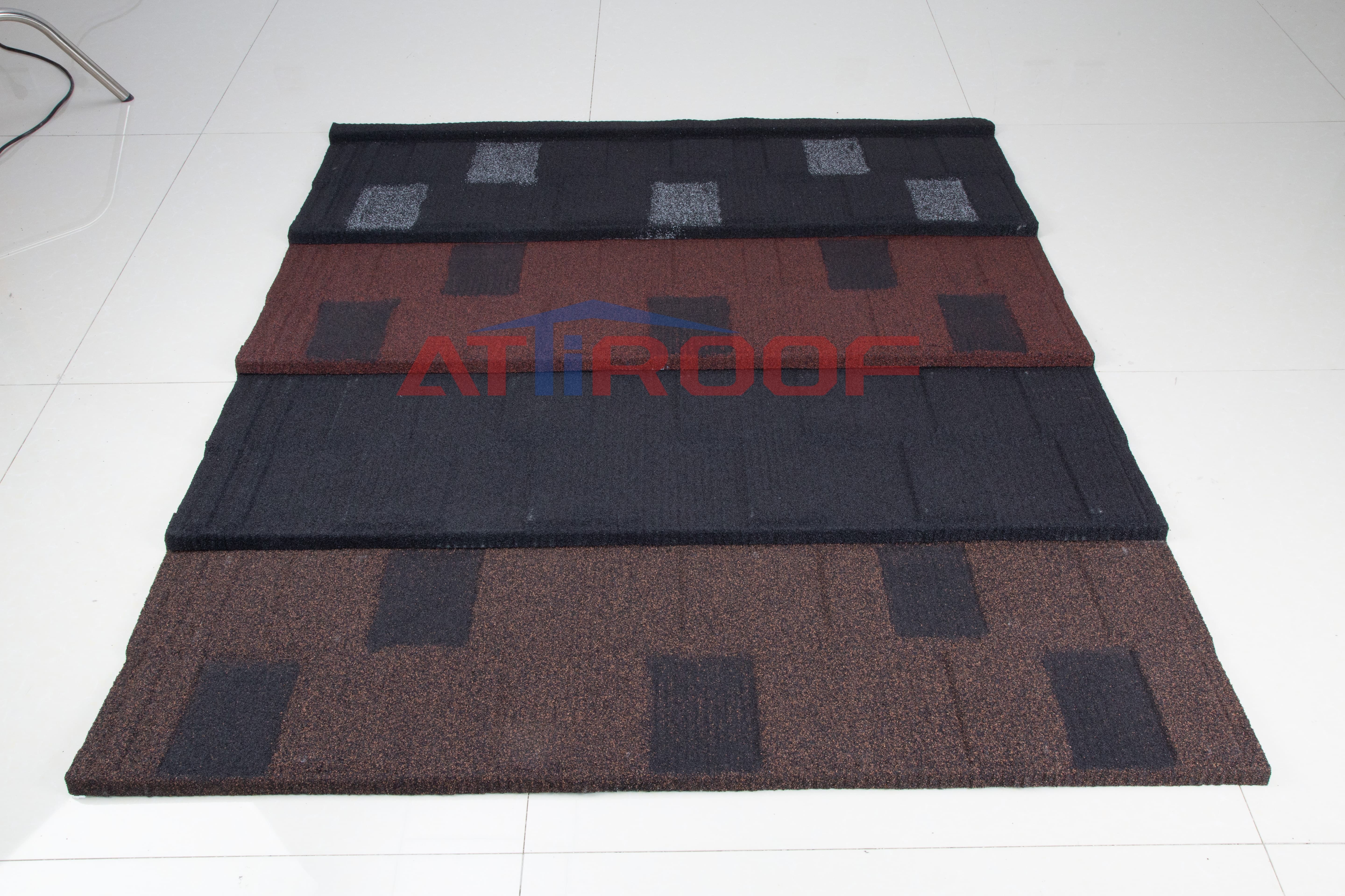 Attiroof Stone Coated Metal Roof Tiles - Galvanized Sheet, 1350*420mm | 50-Year Durability, Fire & Wind Resistance, Noise Reduction, Eco-Friendly
