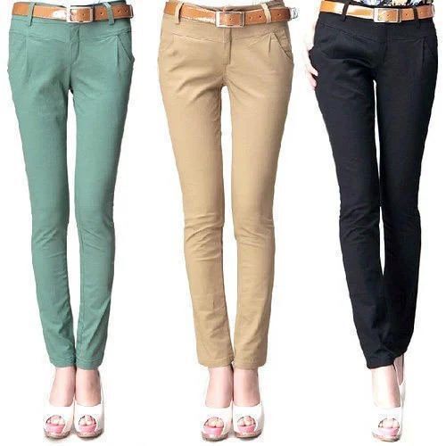 Cotton Ladies Pant - Premium Quality Stretchable Mid-Rise Waist Comfortable Wear Breathable Fabric Durable Stitching Versatile Design Anti-Pilling Quick Dry Non-Toxic