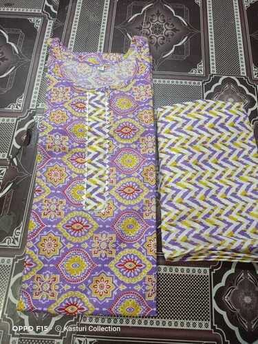 Cotton 2 Pc Kurti Pant Set - A-Line Style Washable Material | Ladies Daily Wear Customized Logo Plain Pattern