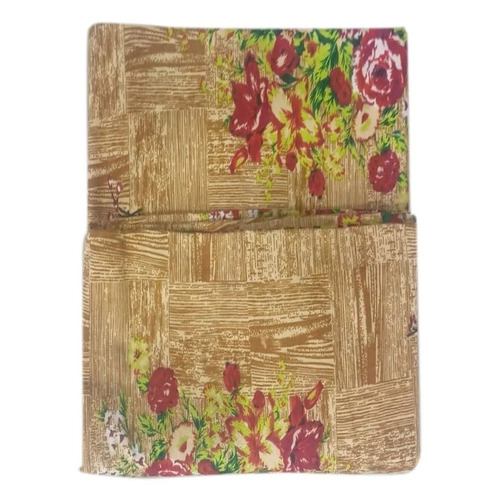 Cotton Flower Printed Single Bed Sheet - Single Size, Multicolor Floral Print Design | Shrink Resistant, 1.4 kg Weight, Rectangular Shape