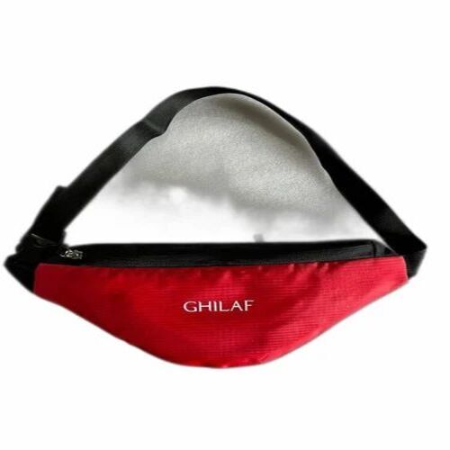 Fanny Pack Bag - Polyester, Custom Size, Red | Printed Pattern, Adjustable Strap, Zipper Closure for Personal Use