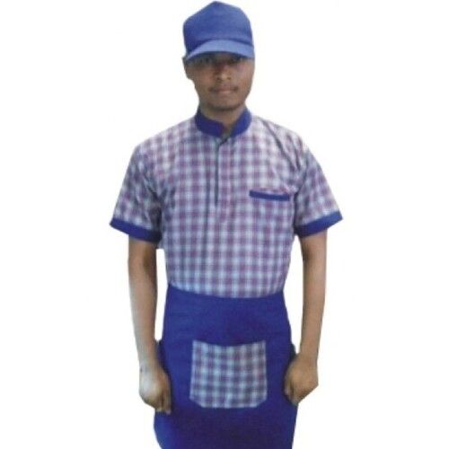 Hotel Waiter Uniform - Cotton Fabric, Machine Washable, 2 Pocket Design, Unisex Versatility