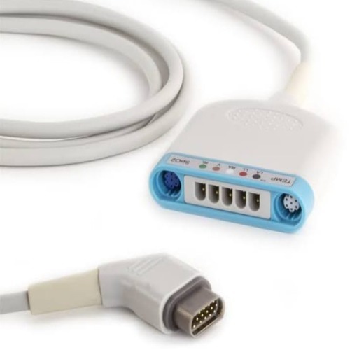 IBP Adapter Cable - Rubber & Conductive Metal Cup, Reusable for Electro-Cardio Monitoring in Hospitals and Clinics