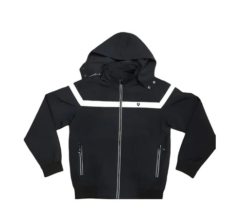 Mens Black Jacket - Superior Quality, Stitched Zipper Closure | Full Sleeves, Tear & Shrink Resistance, Anti-Wrinkle, Breathable, Machine Washable, Very Warm, Double Pockets, Hoodie Style, Regular Fit