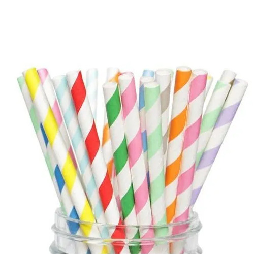 Paper Straw - Multi-Color, 6mm/8mm/10mm Sizes | Disposable Event and Party Supplies, Pack of 100