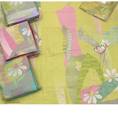 Pure Cotton Fabric - 110 GSM, 58 Inches Wide, Multicolor, Woven Texture | Soft, Hypoallergenic, Lightweight, Machine Washable, Ideal for Daily Wear and Bedding