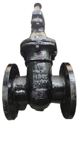 Cast Iron Sluice Valve - Durable and Corrosion Resistant | High Strength, Black Color, Designed for Commercial Water Applications