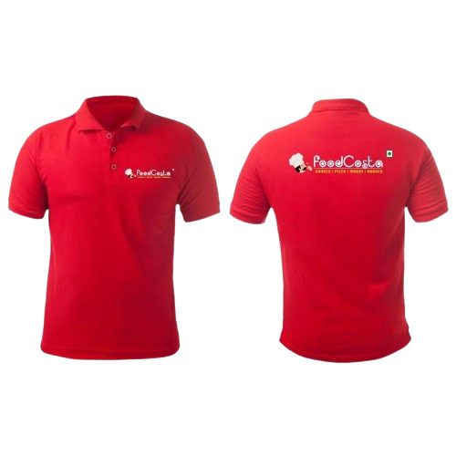 Corporate T Shirts - Cotton Regular Fit Very Good Quality Red Color | Light Weight Breathable Short Sleeves Plain Pattern Polo Collar Available in Sizes S M L XL