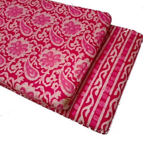 Cotton Cambric Printed Fabrics - 100% Cotton, 37 Inch Width, Floral Design, Lightweight, Handwash Care, Suitable for Summer, 97 Meter Length