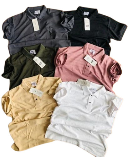 Cotton Mens T-Shirt - New, Very Good Quality, Light Weight and Breathable | Mega Sleeves, Polo Collar, Plain Pattern, Available in All Colors, Sizes S to XL
